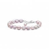 Bratara perle naturale roz lavanda si argint DiAmanti FCL48-B-G